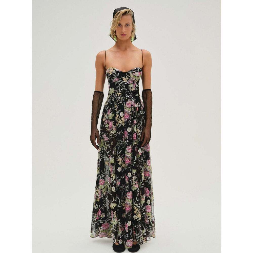 NWT Night Fairy Embroidered Maxi Dress